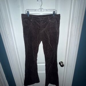 H&M Low Rise Dark Brown Flare Corduroy Jeans